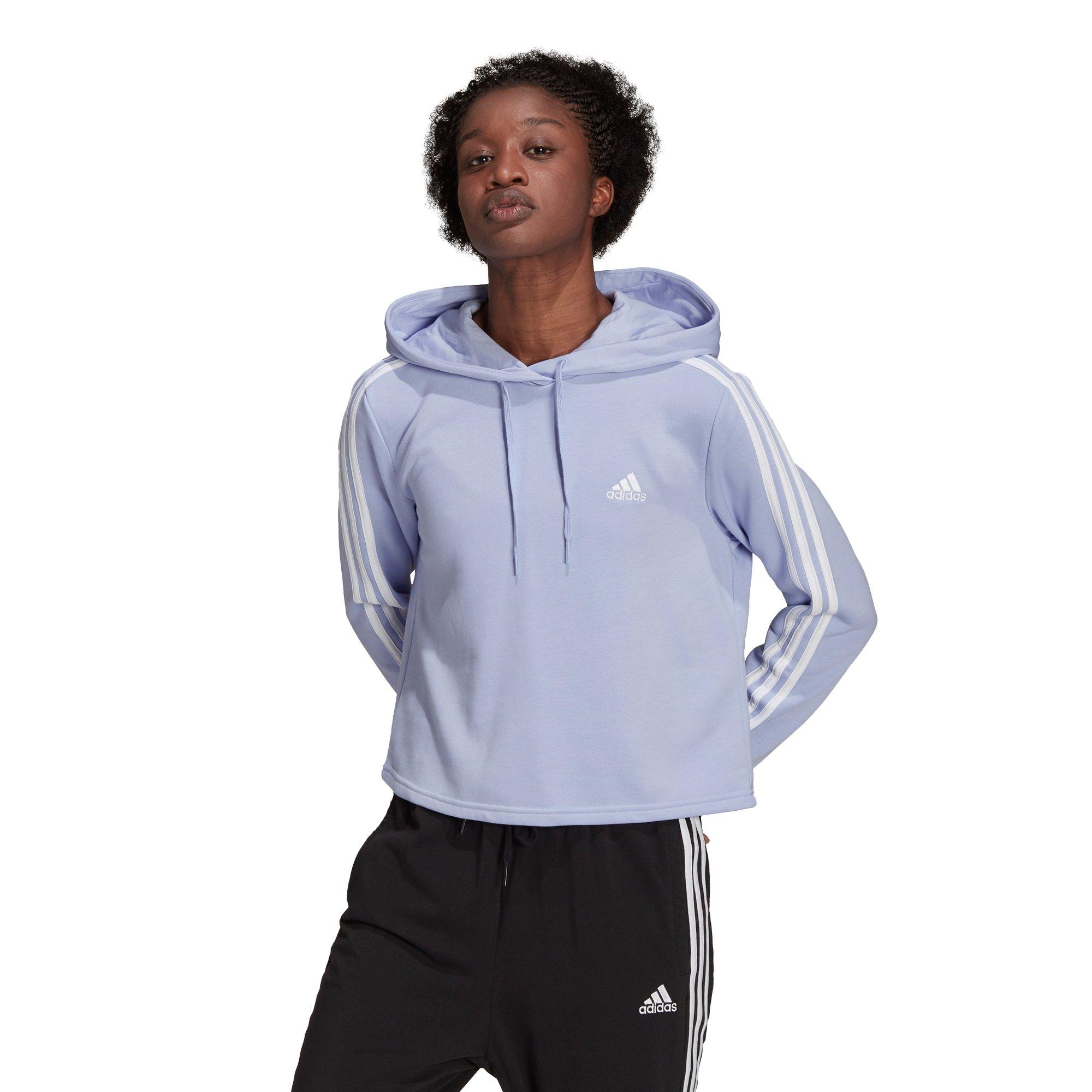 Adidas blue best sale cropped hoodie